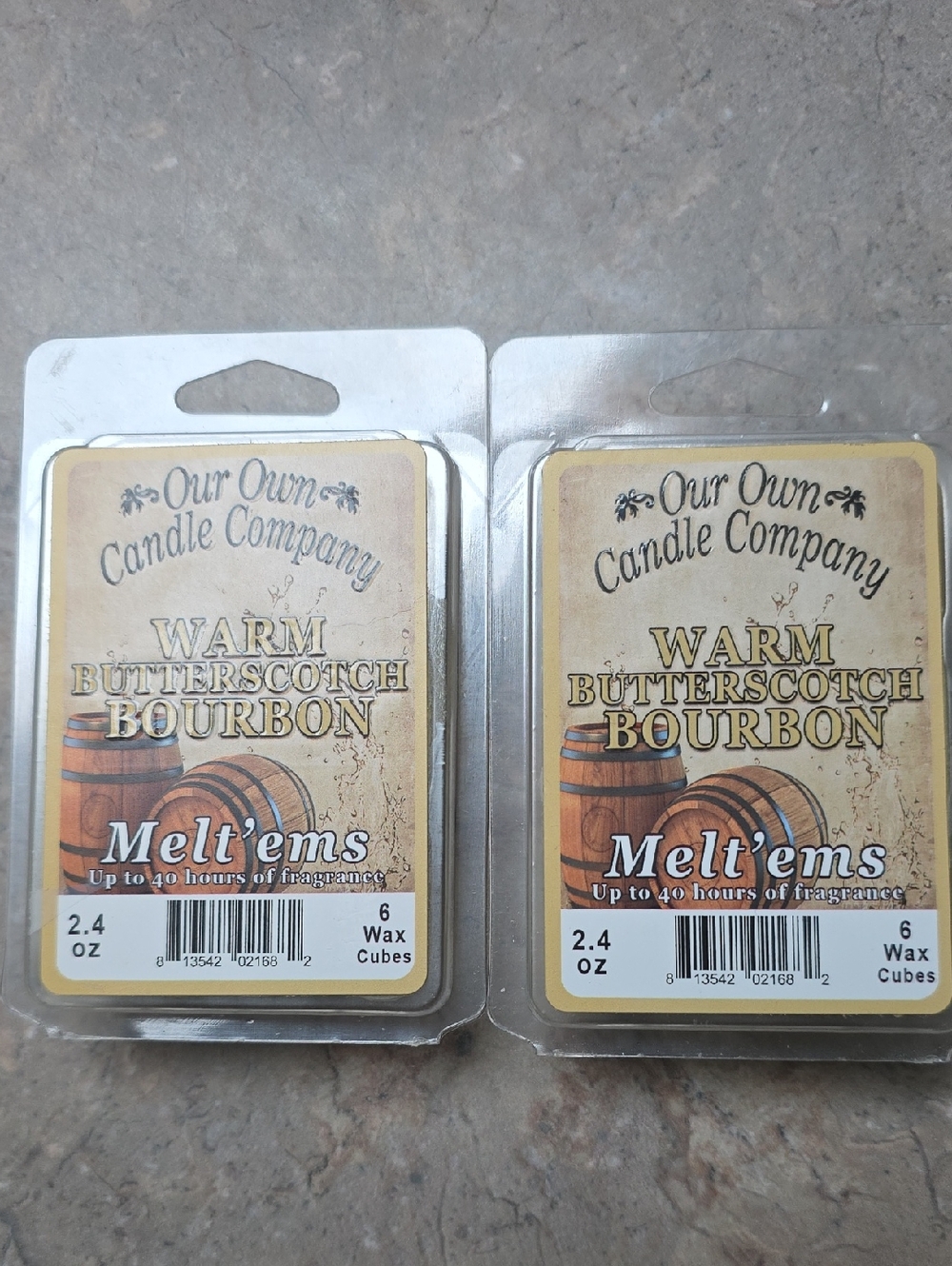 Warm Butterscotch Bourbon Melt'ems Wax Cubes - Cream